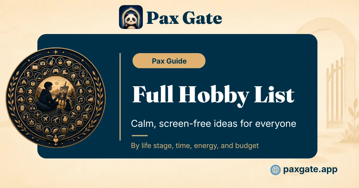 The complete list of hobbies featured guide